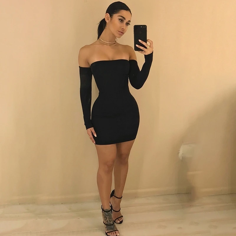 Autumn Long Sleeve Dress Women's Sexy Off Shoulder Black Backless Lace Up Club Bodycon Mini Dress 2023 New Dropshipping
Autumn Long Sleeve Dress Women's Sexy Off Shoulder Black Backless Lace Up Club Bodycon Mini Dress 2023 New Dropshipping