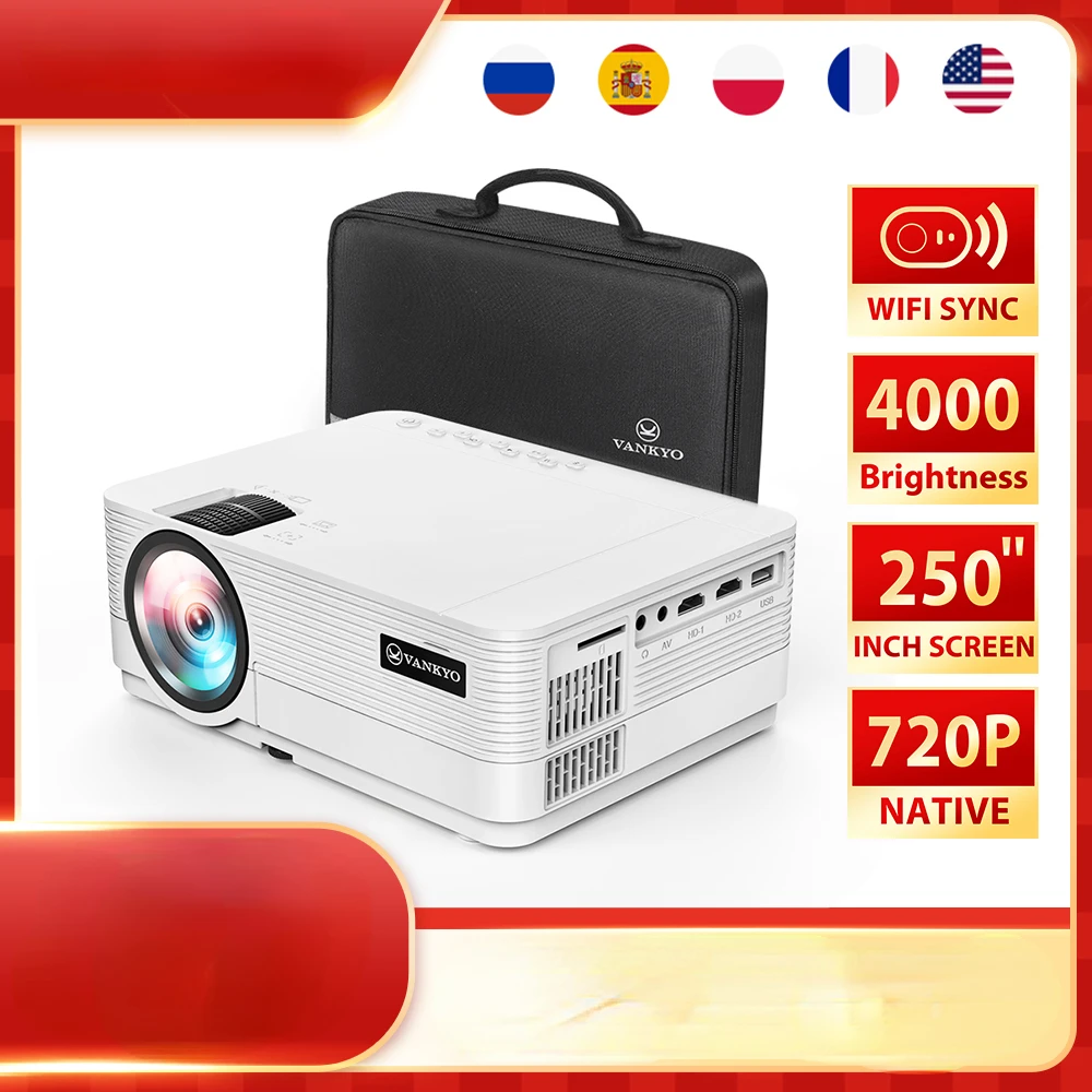 Leisure 470 MINI Projector 1080P Support WiFi Synchronize Smart Phone Screen 250"Mini Projector Work with TV Stick PS4
Leisure 470 MINI Projector 1080P Support WiFi Synchronize Smart Phone Screen 250"Mini Projector Work with TV Stick PS4