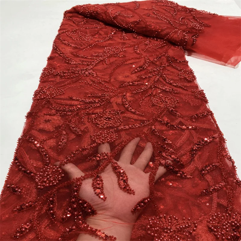 African Lace Fabric 2022 Red Nigeria Sequence Lace Fabrics Embroidery Sequins French Mesh Lace Fabric Wedding F5658
African Lace Fabric 2022 Red Nigeria Sequence Lace Fabrics Embroidery Sequins French Mesh Lace Fabric Wedding F5658