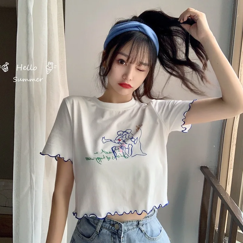 Summer t shirt Clothes for Women Fashion White Tops Short Sleeve Tees Ropa Muje T-shirts Streetwear Blusas Mujer de Moda 2022
Summer t shirt Clothes for Women Fashion White Tops Short Sleeve Tees Ropa Muje T-shirts Streetwear Blusas Mujer de Moda 2022