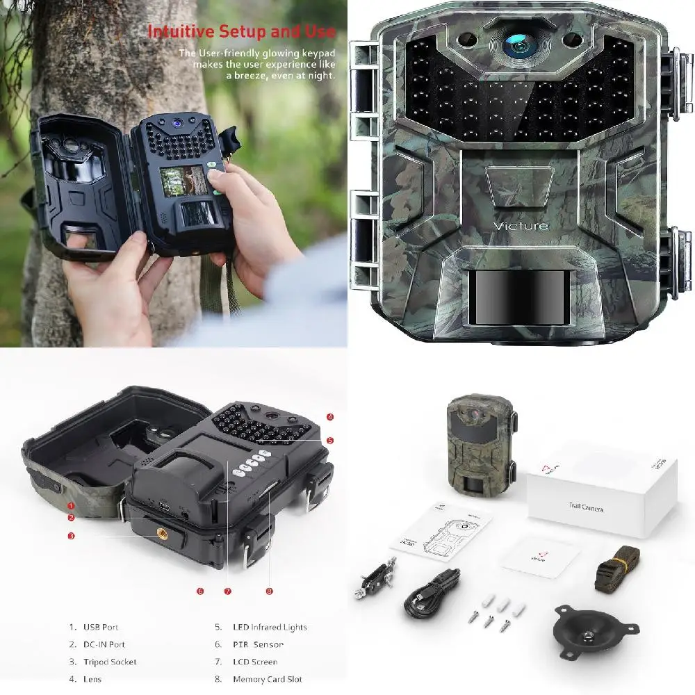 - Beautiful 20MP 1080P Waterproof Professional Infrared Trail Camera with Low Glow IR LEDs, IP66 Detection and Wi-Fi Motion Acti
- Beautiful 20MP 1080P Waterproof Professional Infrared Trail Camera with Low Glow IR LEDs, IP66 Detection and Wi-Fi Motion Acti