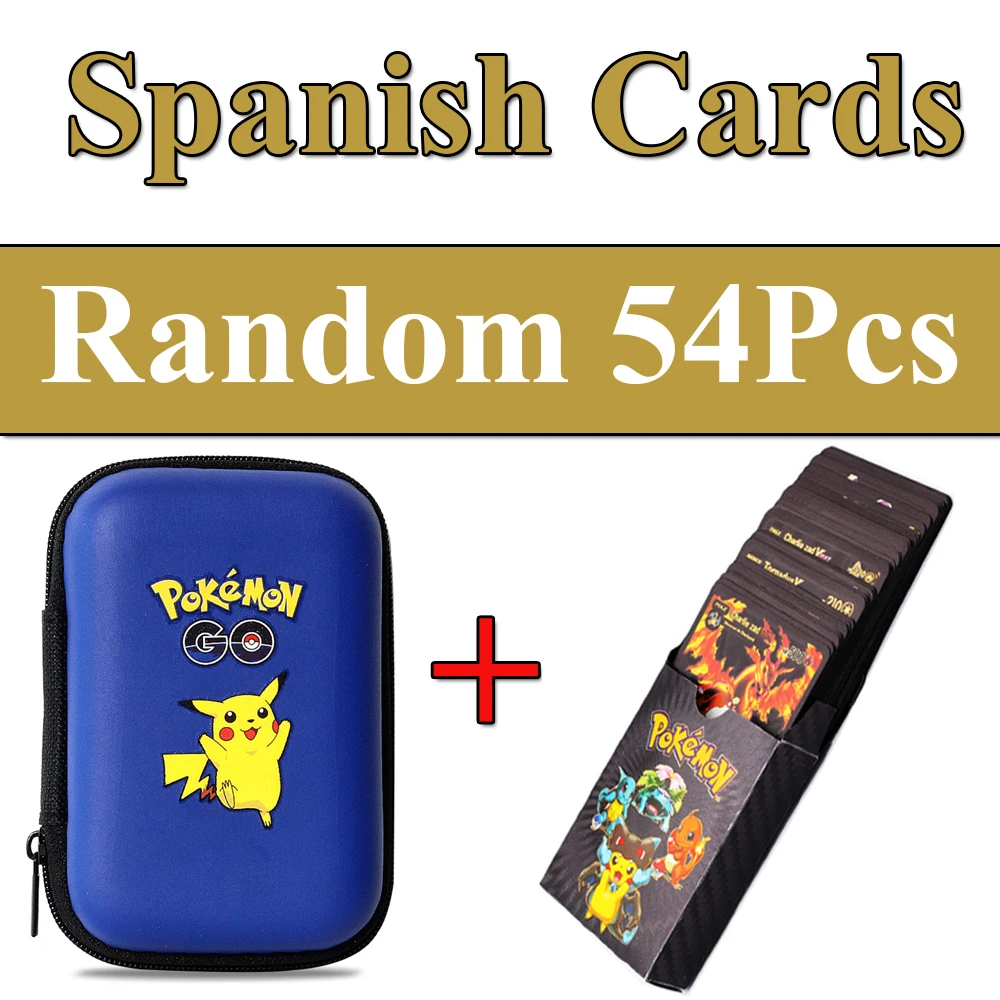Spanish VMAX GX 54pcs with Holder Album Spanish Pokemon Cards Box Golden Letters Spanish Playing Cards Metalicas Charizard Toys
Spanish VMAX GX 54pcs with Holder Album Spanish Pokemon Cards Box Golden Letters Spanish Playing Cards Metalicas Charizard Toys