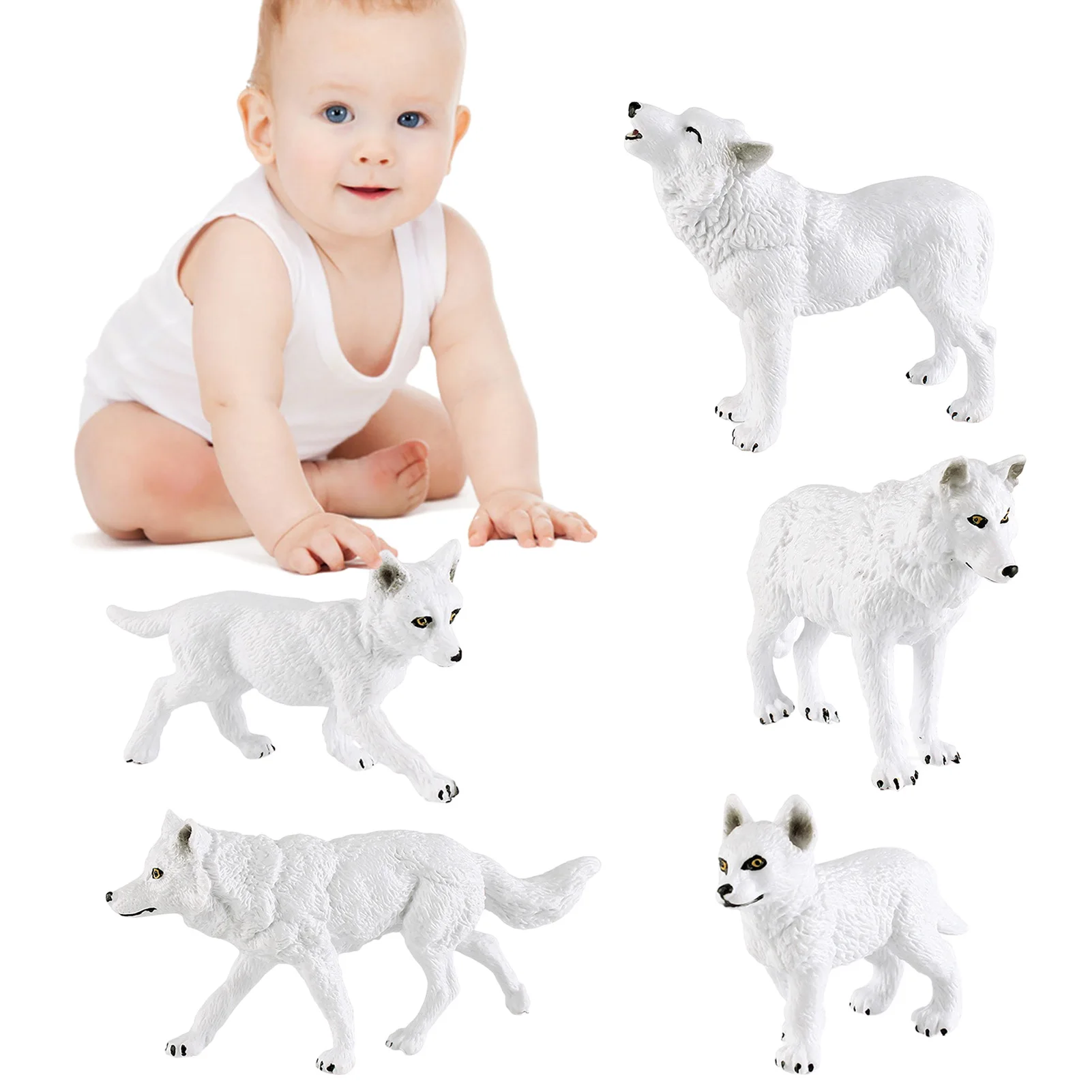 5 Pieces Wolf Toy Figurines Set Realistic Arctic Wolf Toys Desk Toys Animals Sets White Wolf Family Cake Topper Toy Gift For
5 Pieces Wolf Toy Figurines Set Realistic Arctic Wolf Toys Desk Toys Animals Sets White Wolf Family Cake Topper Toy Gift For