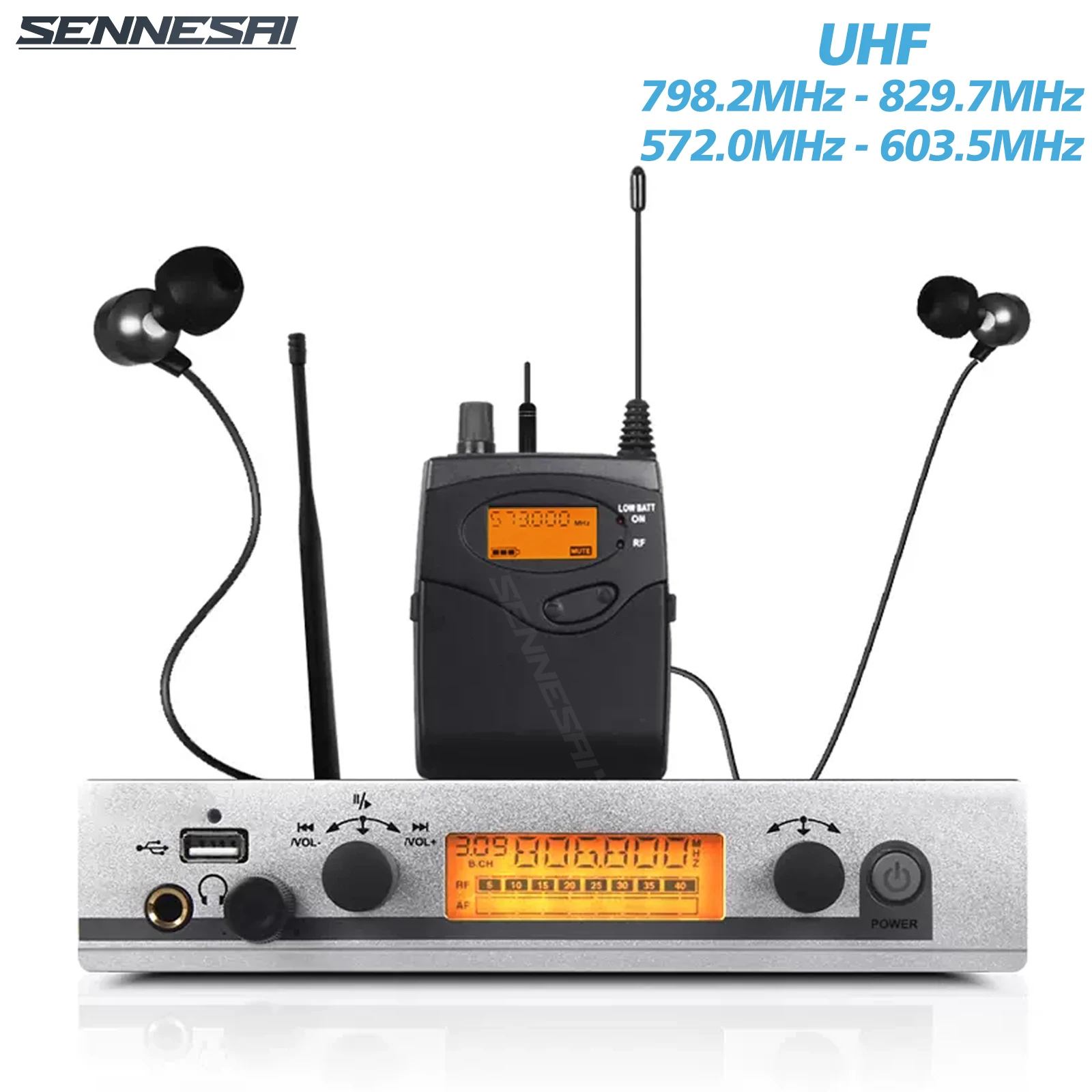 Top Quality!UHF Stereo Wireless In-Ear Audio Monitoring System 798-829MHZ With 2 Receivers Available In Multiple Bands for Stage
Top Quality!UHF Stereo Wireless In-Ear Audio Monitoring System 798-829MHZ With 2 Receivers Available In Multiple Bands for Stage