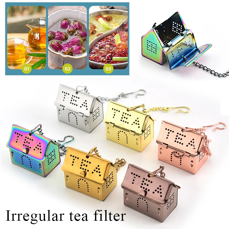 House Shape Tea Strainer Spice Flower Filter Teapot Tool Leaf Tea Maker Strainer Tea Infuser Tea Leak Creative Cute With Chain
House Shape Tea Strainer Spice Flower Filter Teapot Tool Leaf Tea Maker Strainer Tea Infuser Tea Leak Creative Cute With Chain