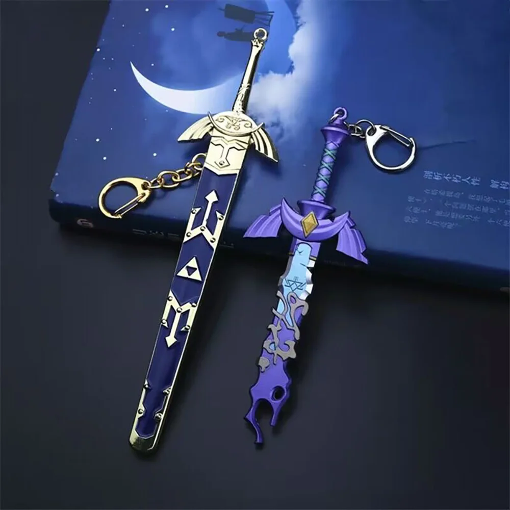 

Game Keychain History of Master Sword Key Chain Keyring Men Keychains Accessories Key Ring Pendant llaveros