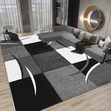 Modern Geometric Carpet for Living Room Home Decoration Soft Flannel Sofa Table Large Area Rugs Bedroom Bedside Floor Mat Tapete