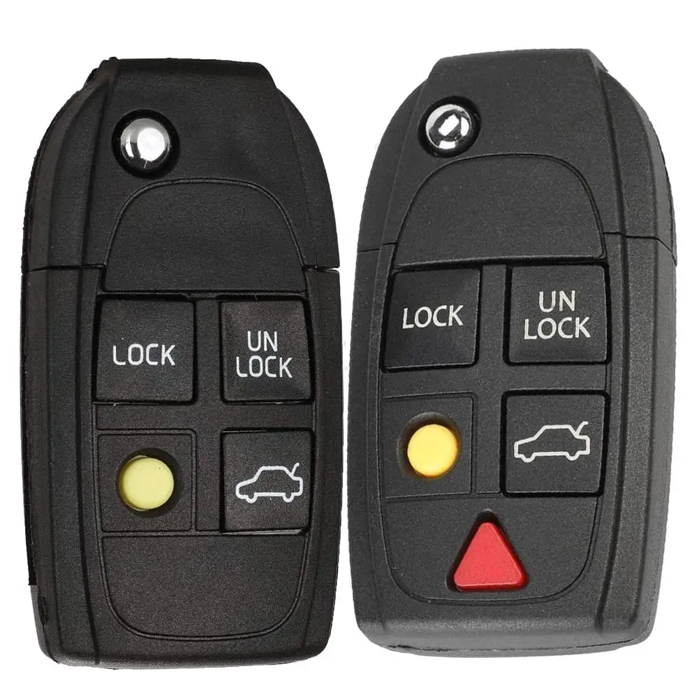 

Автомобильный складной пульт дистанционного управления оболочка для ключей 4/5 кнопки детали для замены совместимы с Xc70 Xc90 V50 V70 S60