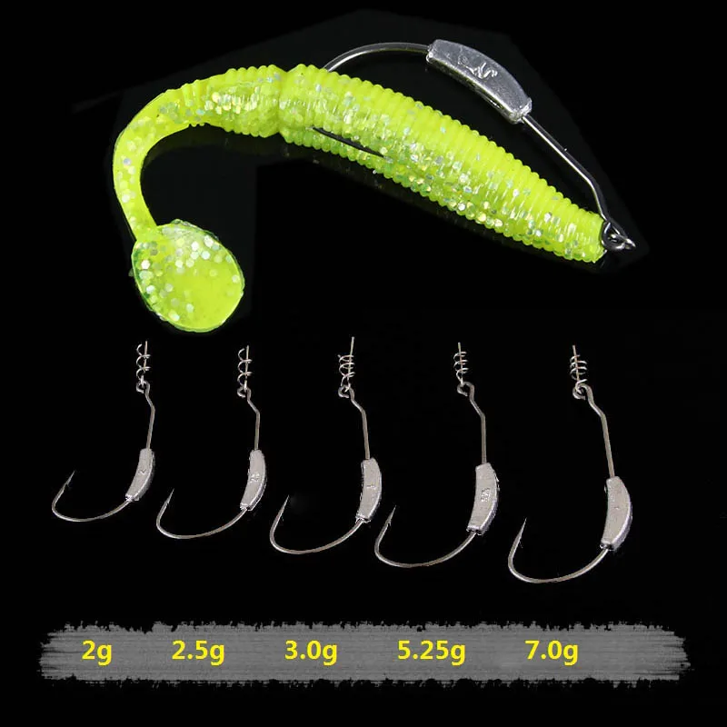 5pcs/pack 2g 2.5g 3g 5.25g 7g Attached With Weight Frewater Bass Lure Fishing Hook Soft Bait Mate Crank Hook
5pcs/pack 2g 2.5g 3g 5.25g 7g Attached With Weight Frewater Bass Lure Fishing Hook Soft Bait Mate Crank Hook