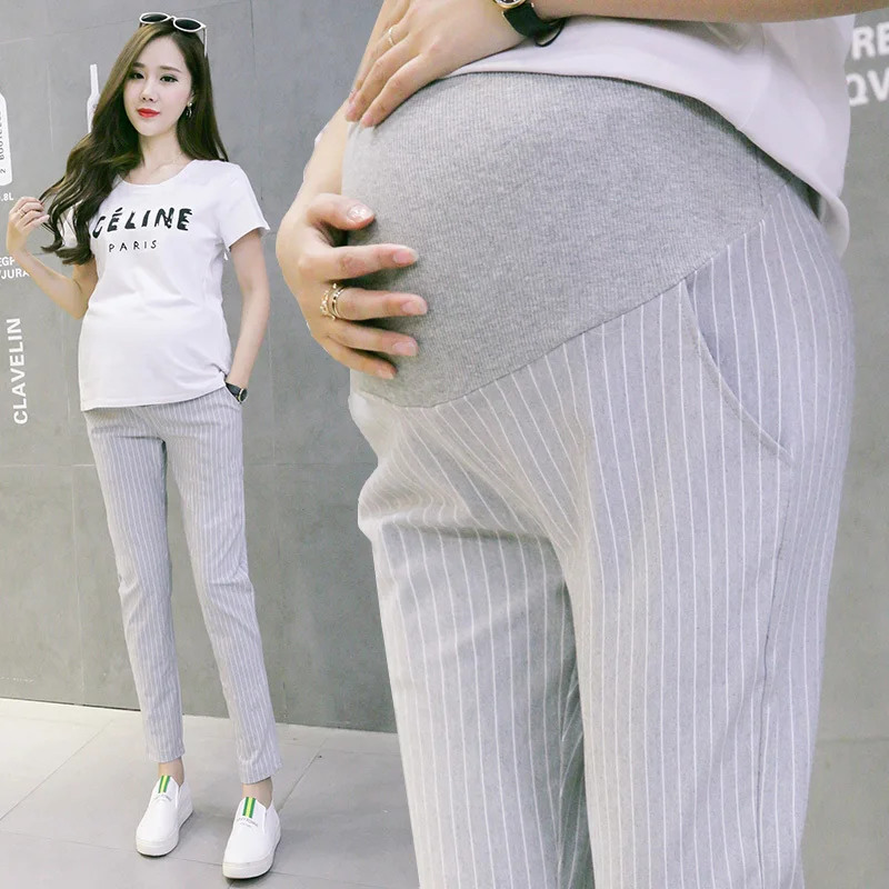 Clothes for Women Stripes Cotton Belly Maternity Pants Elastic Waist Pencil Trousers Clothes Pregnancy Pants
Clothes for Women Stripes Cotton Belly Maternity Pants Elastic Waist Pencil Trousers Clothes Pregnancy Pants