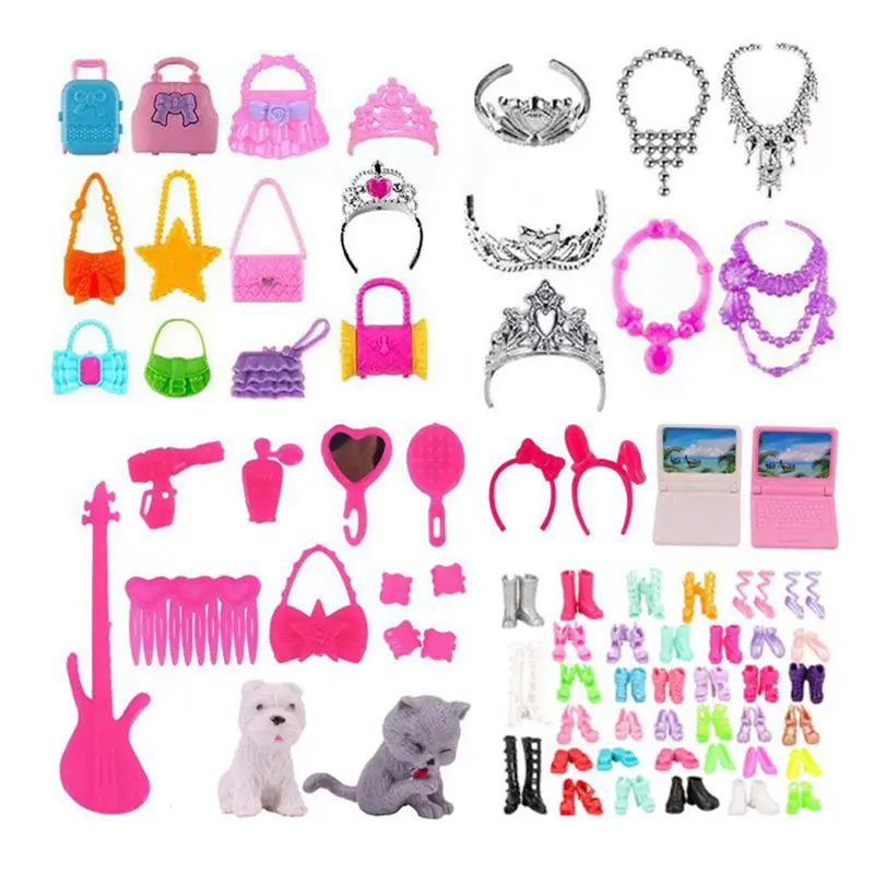Kawaii 48 Items /Lot Kids Toys =10 Handbags Doll Shoes 28 Miniatuare Dollhouse Accessories For Barbie DIY Girl Birthday Present
Kawaii 48 Items /Lot Kids Toys =10 Handbags Doll Shoes 28 Miniatuare Dollhouse Accessories For Barbie DIY Girl Birthday Present