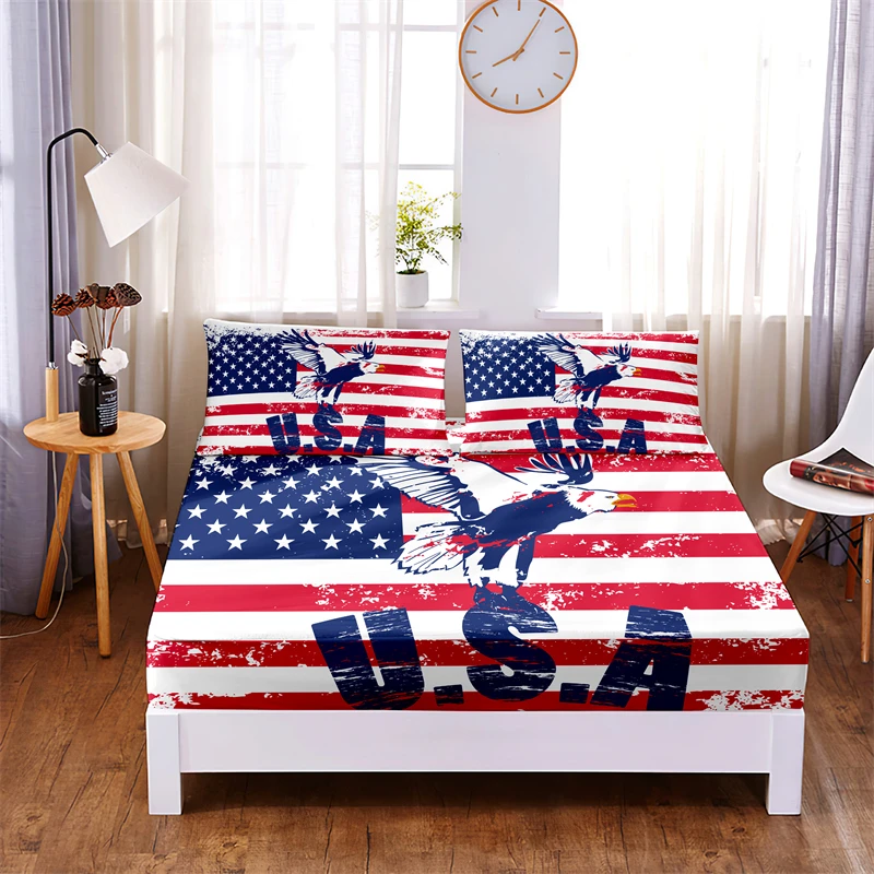 National Flag 3pc Polyester Solid Fitted Sheet Mattress Cover Four Corners With Elastic Band Bed Sheet(2 pillowcases)
National Flag 3pc Polyester Solid Fitted Sheet Mattress Cover Four Corners With Elastic Band Bed Sheet(2 pillowcases)