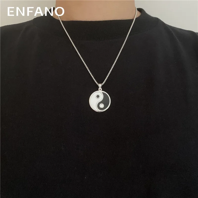 Enfano Ornament Cross-Border National Fashion Chinese Style Gossip Taiji Titanium Steel No Fading Hip Hop Epoxy Retro Necklace
Enfano Ornament Cross-Border National Fashion Chinese Style Gossip Taiji Titanium Steel No Fading Hip Hop Epoxy Retro Necklace