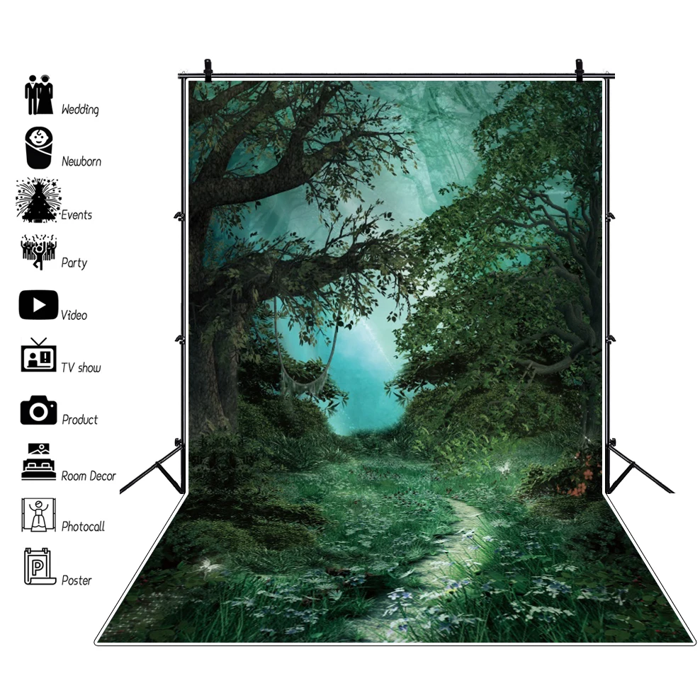 Laeacco Spring Enchanted Fairytale Forest Jungle Woodland Background Newborn Baby Kids Portrait Customized Photography Backdrop
Laeacco Spring Enchanted Fairytale Forest Jungle Woodland Background Newborn Baby Kids Portrait Customized Photography Backdrop