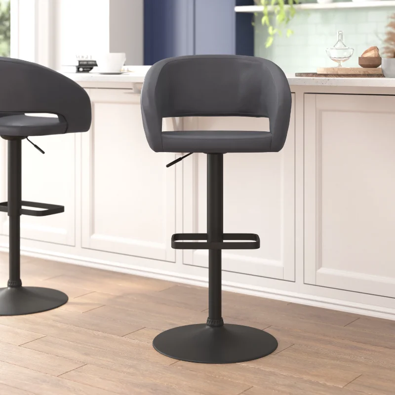 Flash Furniture Erik 23" - 31.5"H Square Adjustable Swivel Mid Back Barstool, Gray/Black bar stool stool chair counter stool
Flash Furniture Erik 23" - 31.5"H Square Adjustable Swivel Mid Back Barstool, Gray/Black bar stool stool chair counter stool
