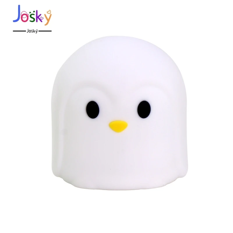 

Creative Colorful Penguin Silicone Night Light LED AAA Battery Bedroom Bedside Children Sleeping Decorative Atmosphere Light