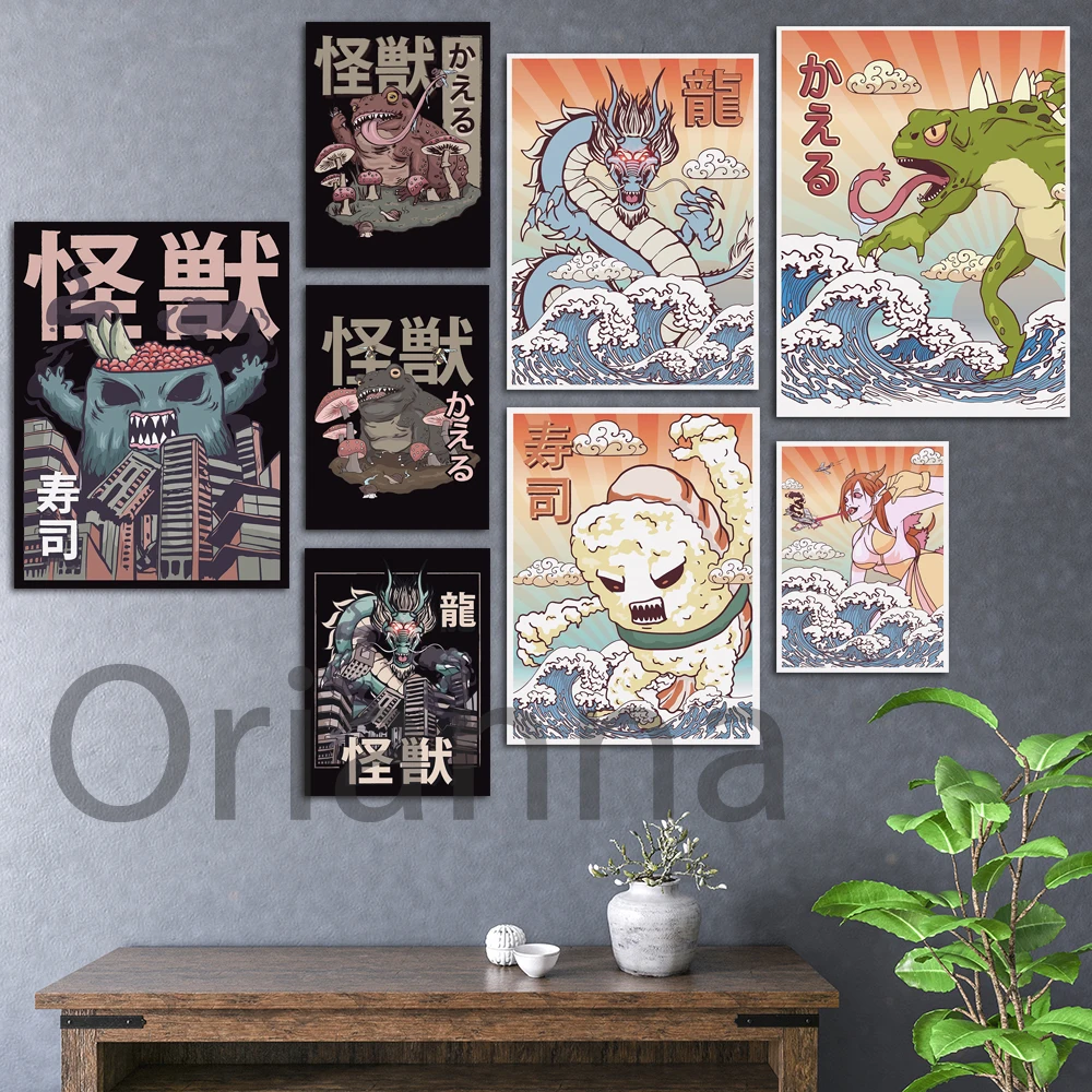 Cottagecore Kaiju Frog Wall Art,Kaiju Anime Girl Kaijin Poster,Kaiju Sushi Kanagawa Wave Prints,Kaiju Dragon Ryu kaijin Painting
Cottagecore Kaiju Frog Wall Art,Kaiju Anime Girl Kaijin Poster,Kaiju Sushi Kanagawa Wave Prints,Kaiju Dragon Ryu kaijin Painting