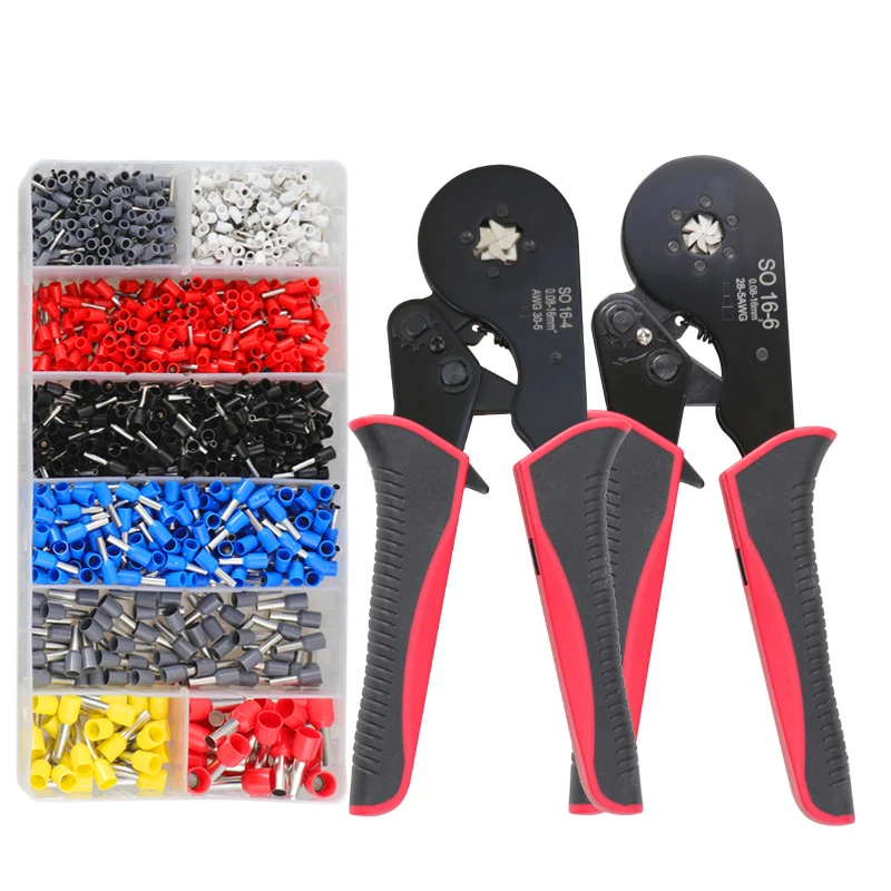 Tubular Terminal Crimping Tool Pliers SO 16-4/6 0.08-16mm m² 28-5AWG, Mini Pliers Large Size Terminal Crimping Pliers Set
Tubular Terminal Crimping Tool Pliers SO 16-4/6 0.08-16mm m² 28-5AWG, Mini Pliers Large Size Terminal Crimping Pliers Set