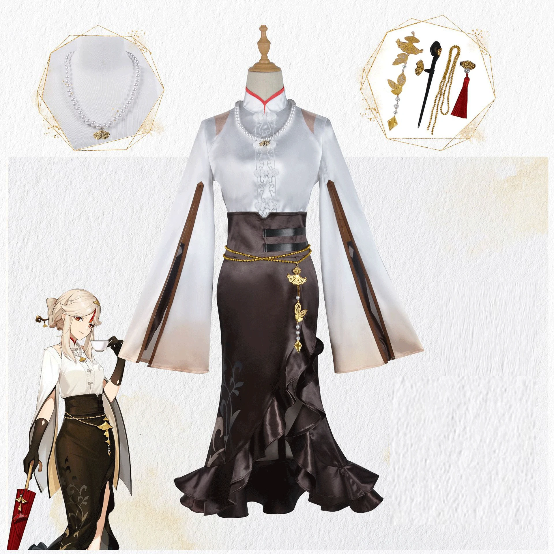 Game Genshin Impact Ning Guang Cosplay Costume Outfits Full Set Dress Wig Outfit for Cosplay Anime Noble and Sophisticated
Game Genshin Impact Ning Guang Cosplay Costume Outfits Full Set Dress Wig Outfit for Cosplay Anime Noble and Sophisticated