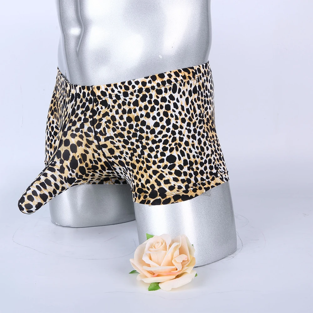 Men Pouch Bulge Boxers Sexy Leopard Printed Underpants Male Underwear Ice Silk Mesh Breathable Elephant Nose Knickers
Men Pouch Bulge Boxers Sexy Leopard Printed Underpants Male Underwear Ice Silk Mesh Breathable Elephant Nose Knickers