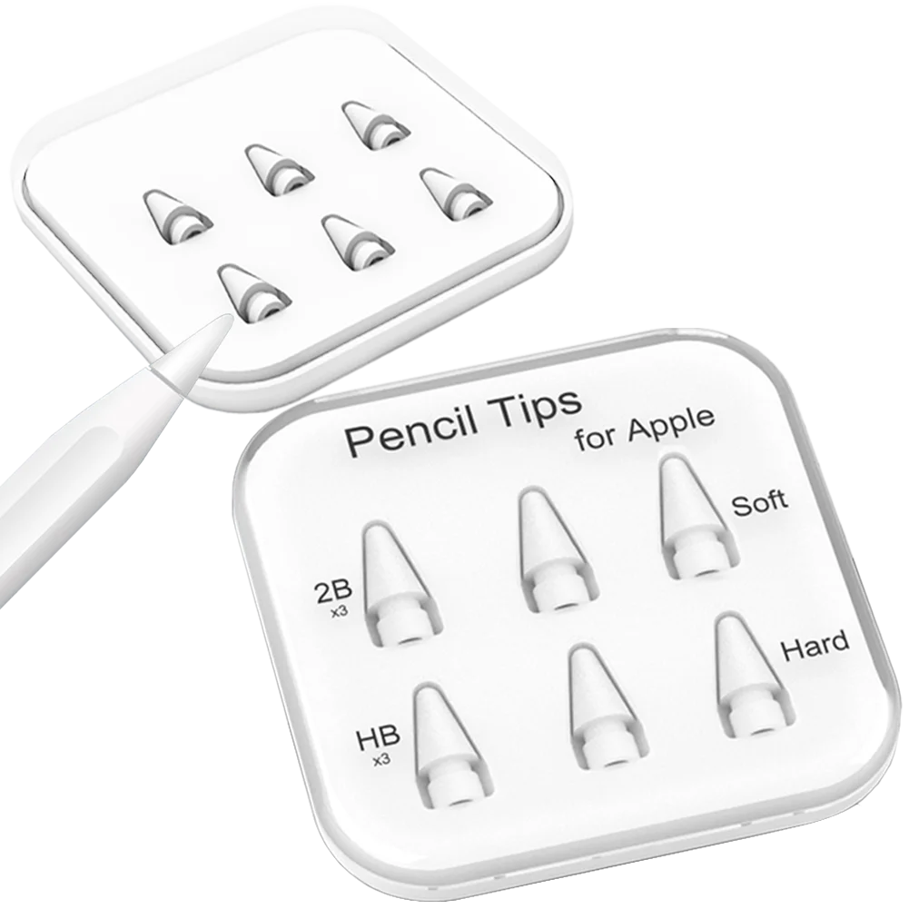 Кончики для карандашей Apple Pencil Soft Tip. Перья стилуса для карандаша Apple 1-го 2-го поколения и цифровой карандаш Logitech Crayon