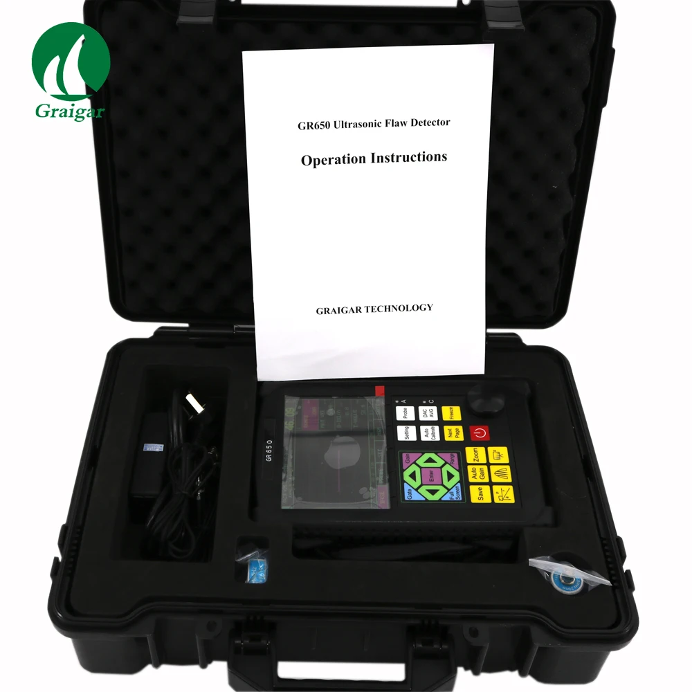 Digital GR650 Ultrasonic Flaw Meter NDT Instrument Crack Inclusion Detector with DAC
Digital GR650 Ultrasonic Flaw Meter NDT Instrument Crack Inclusion Detector with DAC