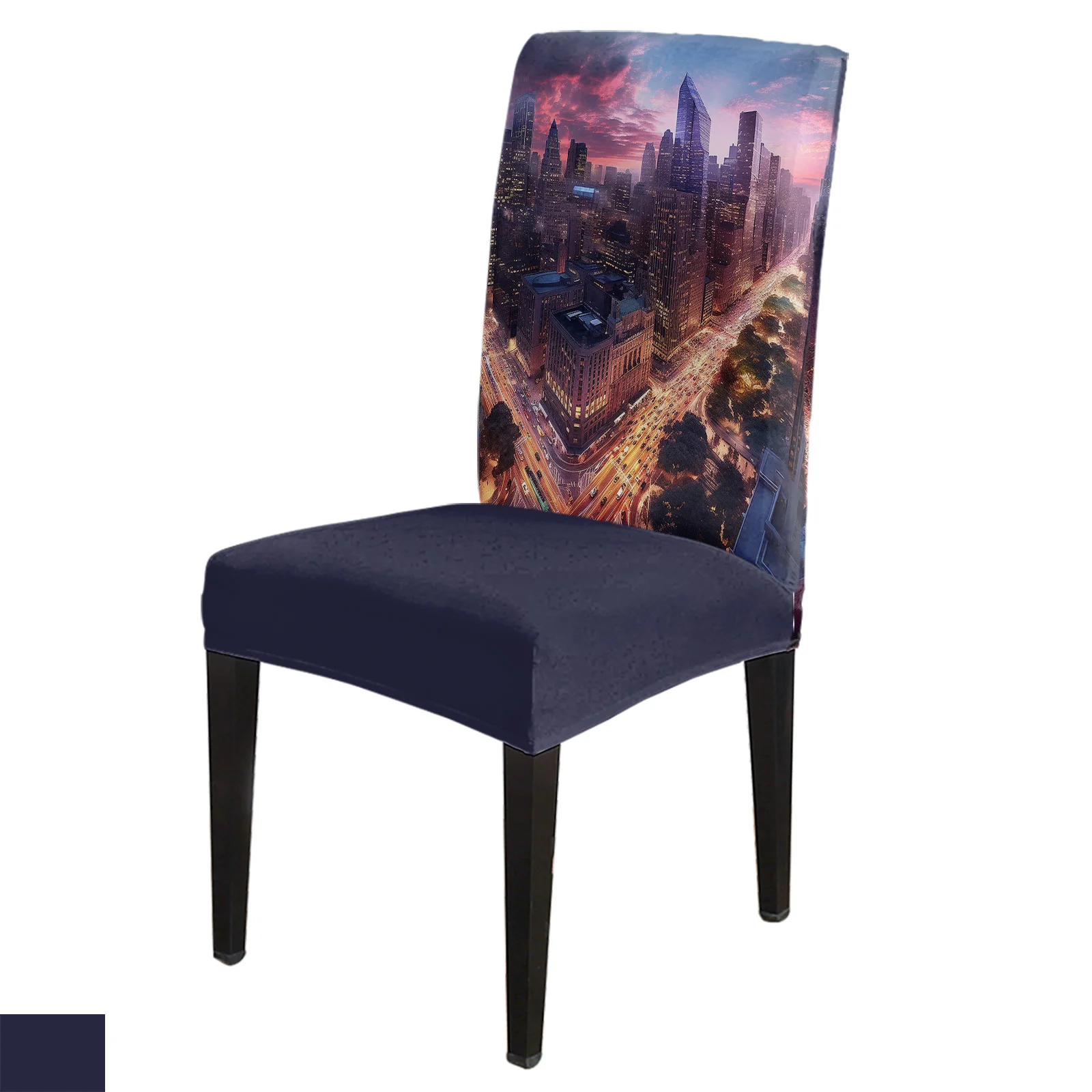 Комплект чехлов на стулья City Street с градиентом, эластичное покрытие из спандекса для кухни, столовой, банкета, свадьбы, вечеринки 
Комплект чехлов на стулья City Street с градиентом, эластичное покрытие из спандекса для кухни, столовой, банкета, свадьбы, вечеринки