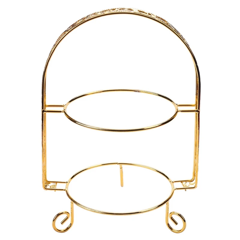 5X Metal Cake Stand Double-Layer Arch-Shaped Golden Fruit Dessert Rack Wedding Birthday Party Decoration Stand Gold
5X Metal Cake Stand Double-Layer Arch-Shaped Golden Fruit Dessert Rack Wedding Birthday Party Decoration Stand Gold