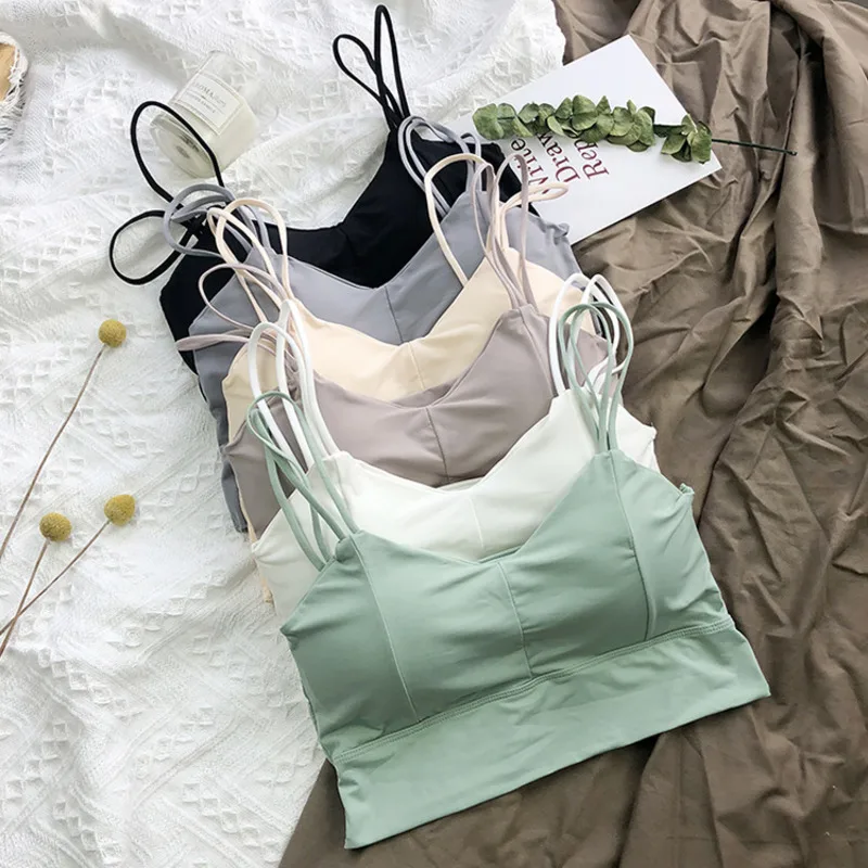 Korean Summer Ice Silk Women's Camisole Beautiful Back Sports Seamless Tank Comfort Tube Tops Push Up Bra Sexy Lingerie
Korean Summer Ice Silk Women's Camisole Beautiful Back Sports Seamless Tank Comfort Tube Tops Push Up Bra Sexy Lingerie