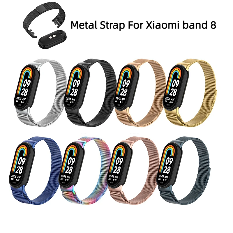 Металлический ремешок для Xiaomi band 8, браслет Correa, Магнитная Петля, ремешок для наручных часов Mi band, спортивный сменный ремешок для мужчин и женщин
Металлический ремешок для Xiaomi band 8, браслет Correa, Магнитная Петля, ремешок для наручных часов Mi band, спортивный сменный ремешок для мужчин и женщин