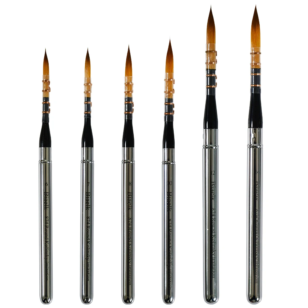 High Quality 1PC 874Round Kolinsky Imitation Hair Rinsin Handle Watercolor Acrylic Artist Art Tool Supplies Paint Brush
High Quality 1PC 874Round Kolinsky Imitation Hair Rinsin Handle Watercolor Acrylic Artist Art Tool Supplies Paint Brush