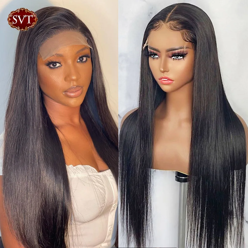 SVT 10A 36inch Straight 13x6 HD Transparent Lace Front Human Hair Wigs For Women PrePlucked Bleached Knots 5x5 Lace Frontal Wigs
SVT 10A 36inch Straight 13x6 HD Transparent Lace Front Human Hair Wigs For Women PrePlucked Bleached Knots 5x5 Lace Frontal Wigs
