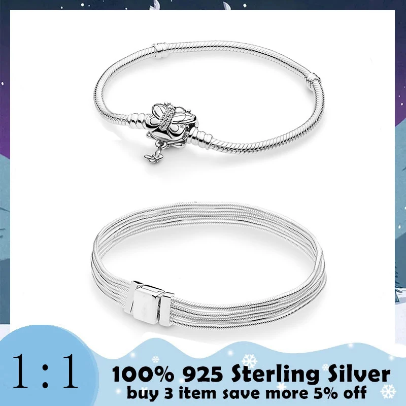 New High Quality 100%925 Sterling Silver Butterfly Bracelet Exquisite Snake Bone Chain Jewelry Wholesale Free Post Manufacturers
New High Quality 100%925 Sterling Silver Butterfly Bracelet Exquisite Snake Bone Chain Jewelry Wholesale Free Post Manufacturers