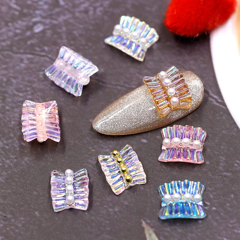 10PCS 3D Glitter Rhinestions Aurora Pearl Decor Pleated Skirt Design FlatBack Nail Strass Gel Polish DIY Manicure Nail Supplier
10PCS 3D Glitter Rhinestions Aurora Pearl Decor Pleated Skirt Design FlatBack Nail Strass Gel Polish DIY Manicure Nail Supplier