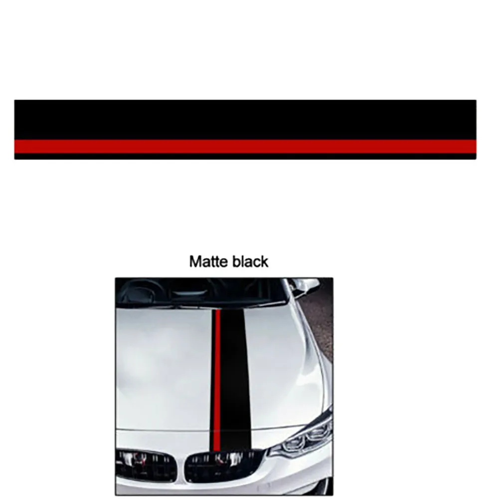 55\"X7\" Decal Sticker Racing Trim Vinyl With Red Rally Stripes Car Body Hood Matte Black 1PC Durable New Quality
55\"X7\" Decal Sticker Racing Trim Vinyl With Red Rally Stripes Car Body Hood Matte Black 1PC Durable New Quality