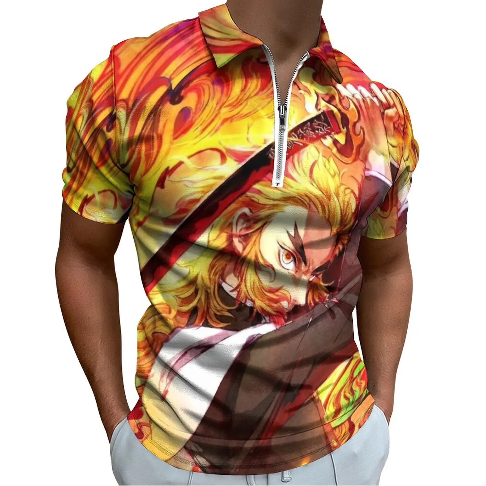 Demon Slayer Anime Casual T-Shirts Kimetsu No Yaiba Polo Shirt Zipper Cool Shirt Male Graphic Clothing Plus Size 6XL
Demon Slayer Anime Casual T-Shirts Kimetsu No Yaiba Polo Shirt Zipper Cool Shirt Male Graphic Clothing Plus Size 6XL