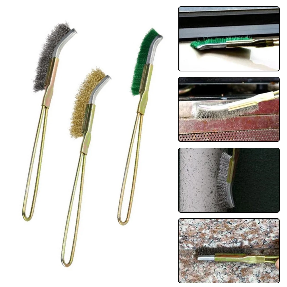 Knife Type Wire Brush 245mm Brass Nylon & Steel Brushes Rust Remover For Flaking Paint/rust/dirt Polish Grinder Cleaning Tools
Knife Type Wire Brush 245mm Brass Nylon & Steel Brushes Rust Remover For Flaking Paint/rust/dirt Polish Grinder Cleaning Tools