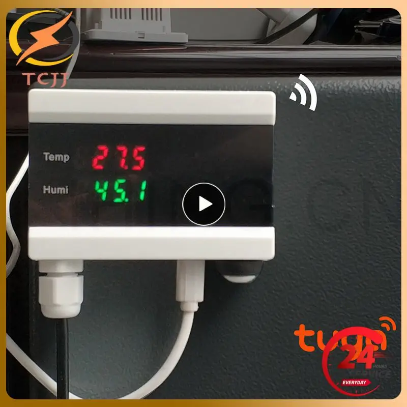 Smart Thermostat Hygrometer Sensor Temperature And Humidity Sensor 2.4g With Digital Display Black Wifi Led Backlight Smart Home
Smart Thermostat Hygrometer Sensor Temperature And Humidity Sensor 2.4g With Digital Display Black Wifi Led Backlight Smart Home