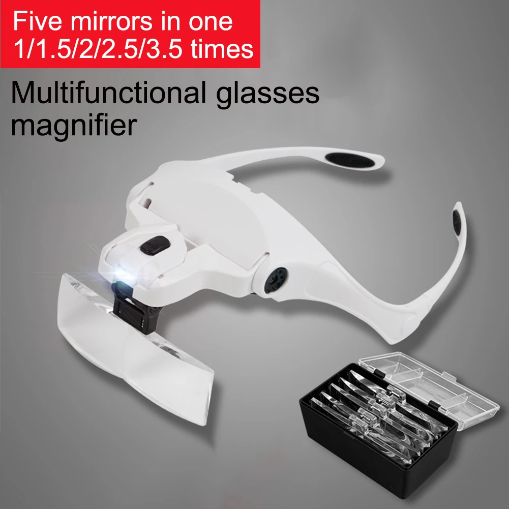 Magnifying Glasses LED Light Head Loupe Headband Magnifier Optical Glass Eye Glasses Tool Repair Reading For Sewing DIY Craft
Magnifying Glasses LED Light Head Loupe Headband Magnifier Optical Glass Eye Glasses Tool Repair Reading For Sewing DIY Craft