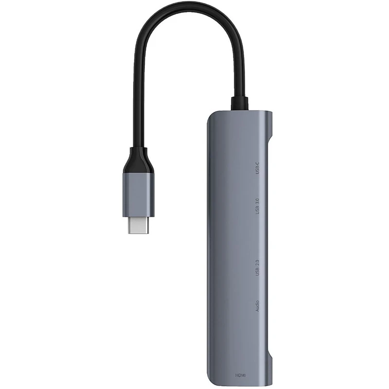 NEW-Aluminum USB-C Docking Station 5 In1 Type C Hub HDMI USB 2.0/USB 3.0 Audio 3.5Mm Ports Expander Adapter For PC Laptop
NEW-Aluminum USB-C Docking Station 5 In1 Type C Hub HDMI USB 2.0/USB 3.0 Audio 3.5Mm Ports Expander Adapter For PC Laptop