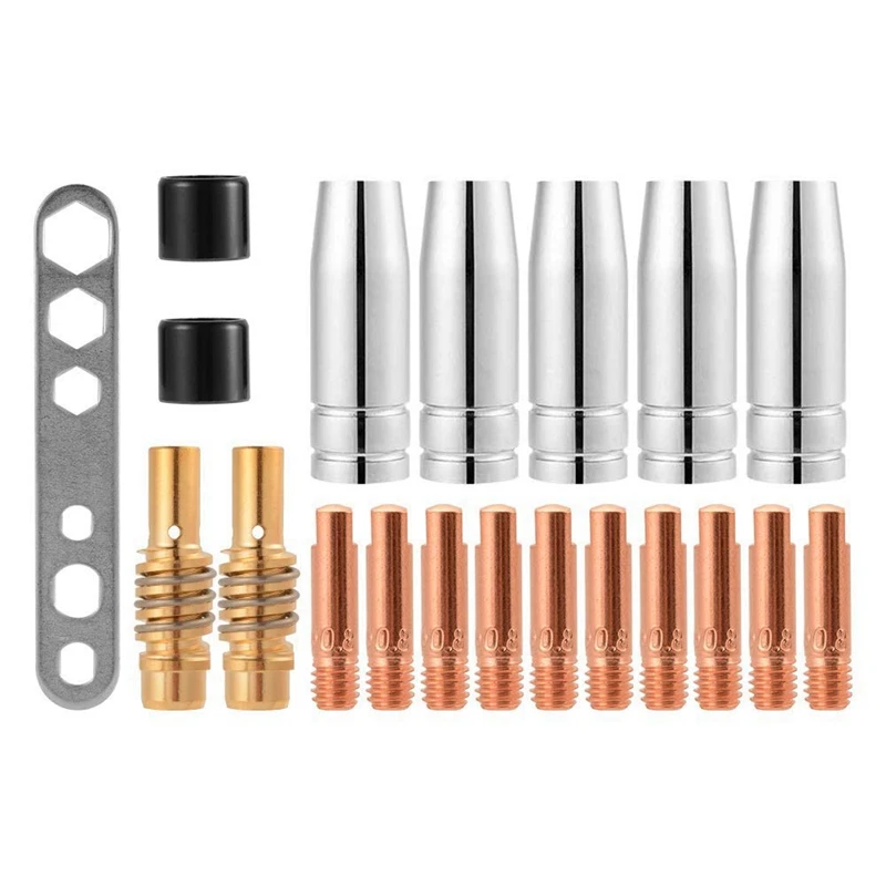 MIG / Wear Parts Set Suitable For MB15 Wire Diameter 0.8 Mm Parts Gas Nozzle Nozzle Rod Current Nozzle M6 0.8 Mm
MIG / Wear Parts Set Suitable For MB15 Wire Diameter 0.8 Mm Parts Gas Nozzle Nozzle Rod Current Nozzle M6 0.8 Mm
