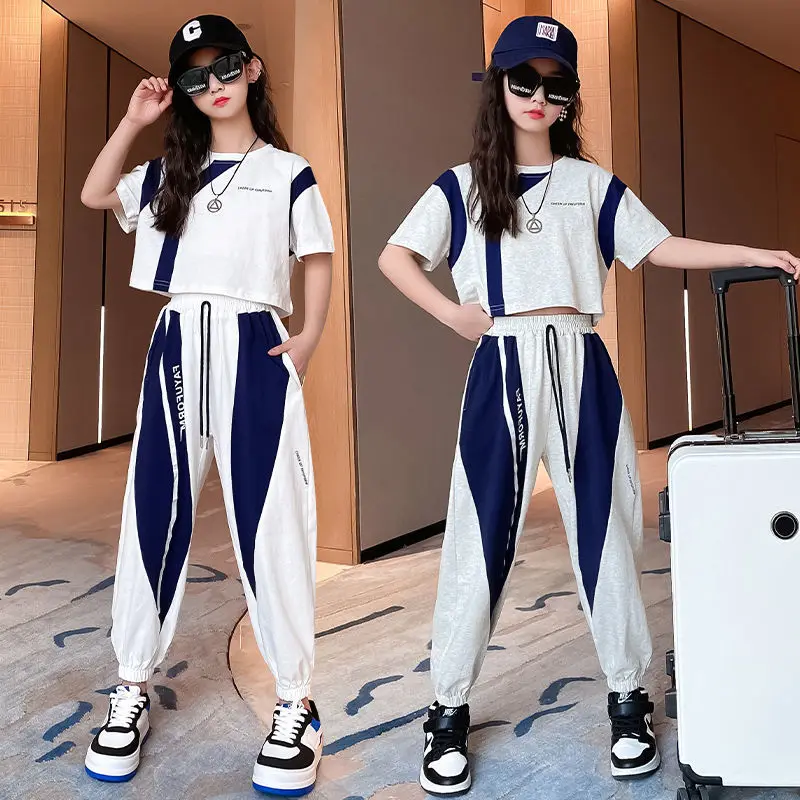 2022 Fashion Summer Kids Tracksuit Children Girls Clothe Short Sleeve T-Shirt + Wide Leg Pants Suit Teenager 5 6 7 10 11 12 Year
2022 Fashion Summer Kids Tracksuit Children Girls Clothe Short Sleeve T-Shirt + Wide Leg Pants Suit Teenager 5 6 7 10 11 12 Year