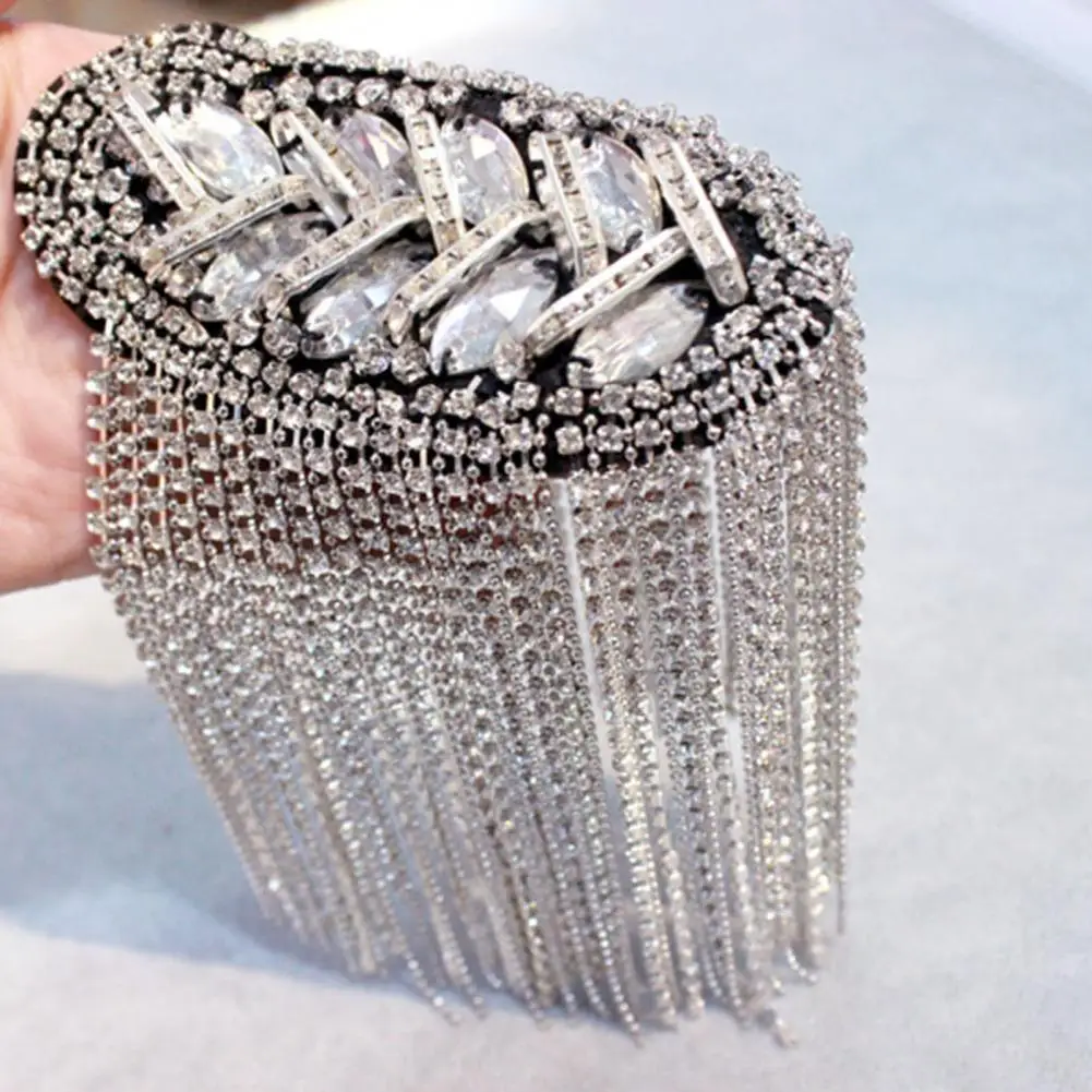 Shoulder Brooch Tassels Rhinestones Jewelry Handmade Shiny Epaulet Clothes Decor 
Shoulder Brooch Tassels Rhinestones Jewelry Handmade Shiny Epaulet Clothes Decor
