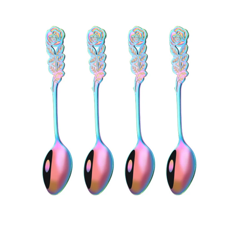 4 Pcs/Set Coffee Spoon 304 Stainless Steel Mini Rose Gold Stirring Spoon Tea Spoons Dessert Fruit Spoon Kitchen Tableware
4 Pcs/Set Coffee Spoon 304 Stainless Steel Mini Rose Gold Stirring Spoon Tea Spoons Dessert Fruit Spoon Kitchen Tableware