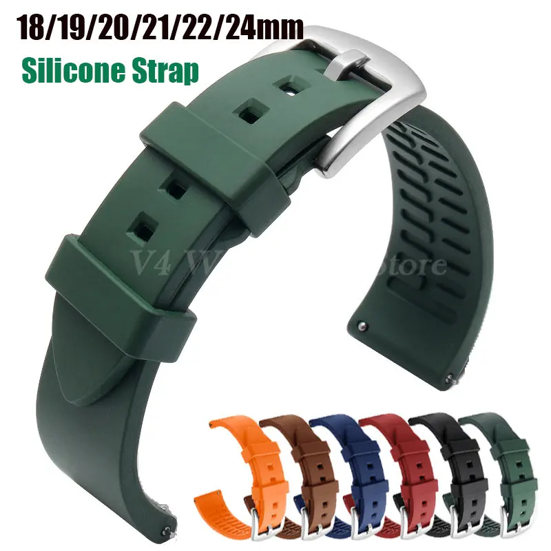 Silicone Watch Band Watrproof Straps for Rolex Water Ghost Strap 18mm 19mm 20mm 21mm 22mm 24mm Watch Accessories Rubber Bracelet
Silicone Watch Band Watrproof Straps for Rolex Water Ghost Strap 18mm 19mm 20mm 21mm 22mm 24mm Watch Accessories Rubber Bracelet