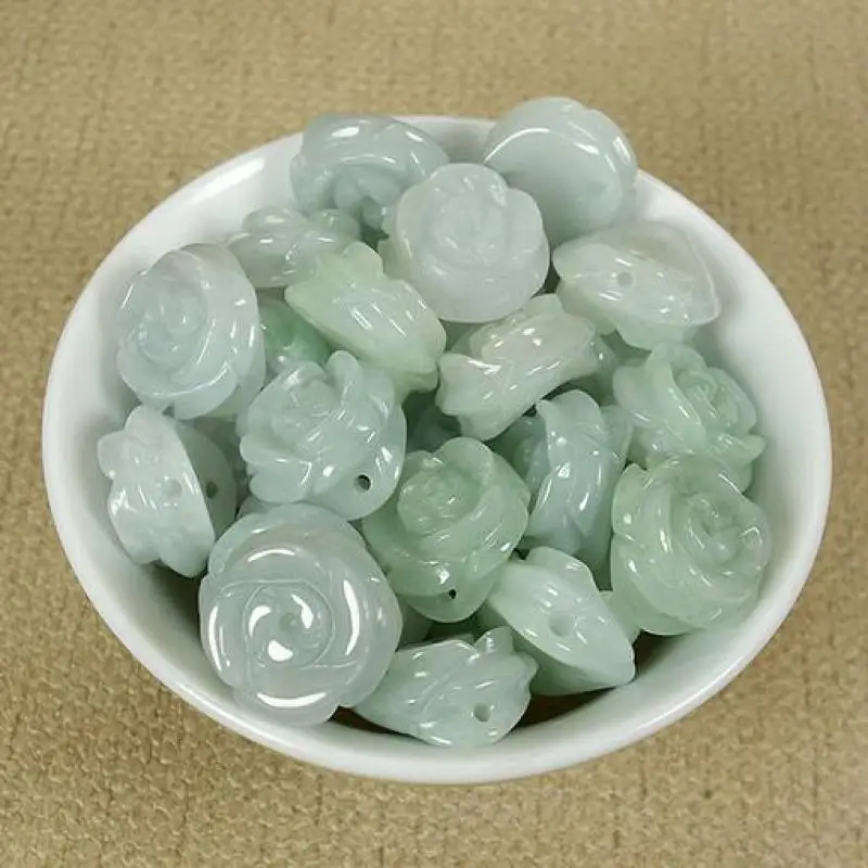 Бусины из янтаря Jadeite класса А, нефритовые бусины в форме цветка розы из Мьянмы для изготовления ювелирных изделий «сделай сам», ожерелье, серьги, браслет, шармы, кольца, аксессуары
Бусины из янтаря Jadeite класса А, нефритовые бусины в форме цветка розы из Мьянмы для изготовления ювелирных изделий «сделай сам», ожерелье, серьги, браслет, шармы, кольца, аксессуары