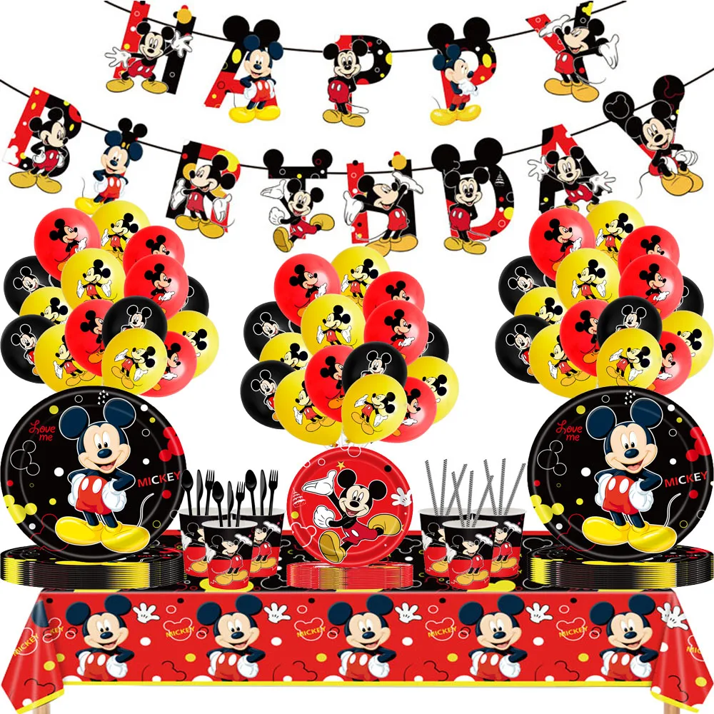 Happy Birthday Party Disney Mickey Mouse theme party paper Disposable tableware decor for kid boy favor party event supplies
Happy Birthday Party Disney Mickey Mouse theme party paper Disposable tableware decor for kid boy favor party event supplies