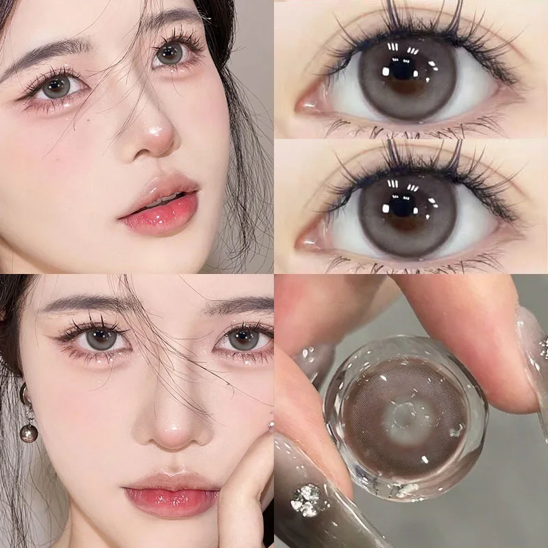 

YIMEIXI 1 Pair Myopia Color Contact Lenses for Eyes Pink Soft Beautiful Pupils Natural Korean Lenses Student Colored Cosmetics