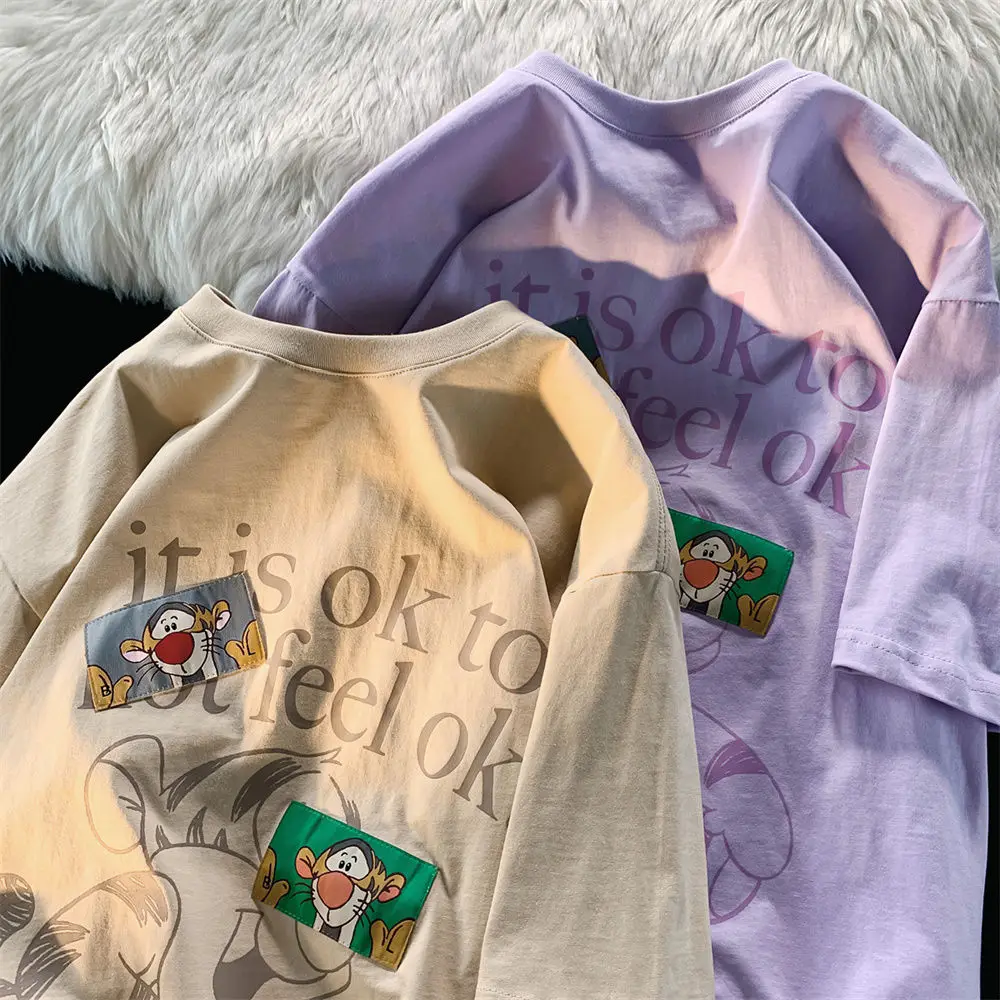 Летняя модная футболка с коротким рукавом и принтом «свинья-Пух»
Летняя модная футболка с коротким рукавом и принтом «свинья-Пух»