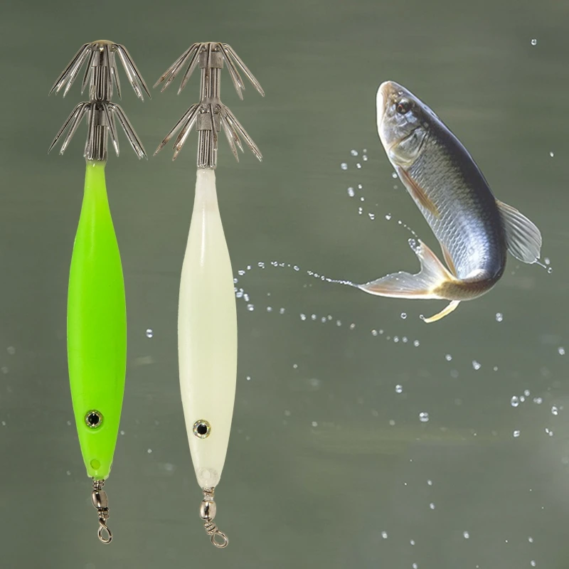 5Pcs Luminous Hard Fishing Lure 8cm 2 Color Squid High Carbon Steel Hook Octopus Crank Artificial Jigs Squid Shrimp Bait
5Pcs Luminous Hard Fishing Lure 8cm 2 Color Squid High Carbon Steel Hook Octopus Crank Artificial Jigs Squid Shrimp Bait